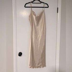 BEBE satin midi dress size M